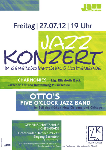 Plakat Jazzkonzerte - Leo Kestenberg Musikschule