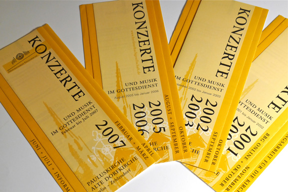 Faltblätter Berliner Bachgesellschaft