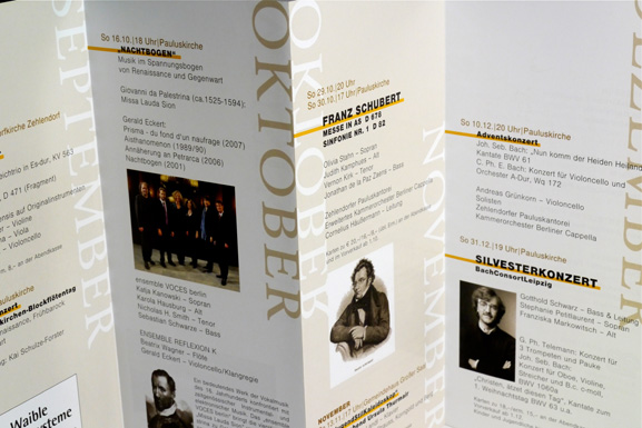 Faltblätter Berliner Bachgesellschaft