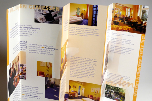 Faltblatt Hotel Königshof Hamburg