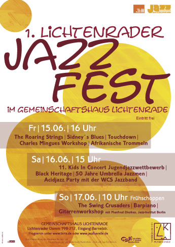 Plakat Jazzfest - Leo Kestenberg Musikschule