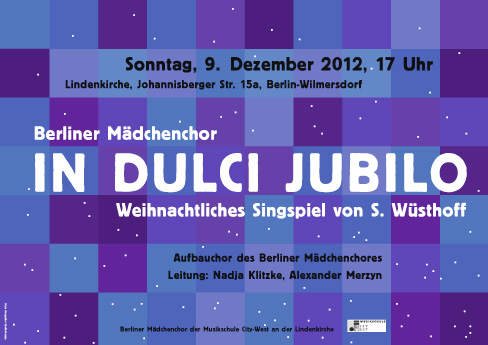 Plakat Weihnachtskonzert Berliner Mädchenchor
