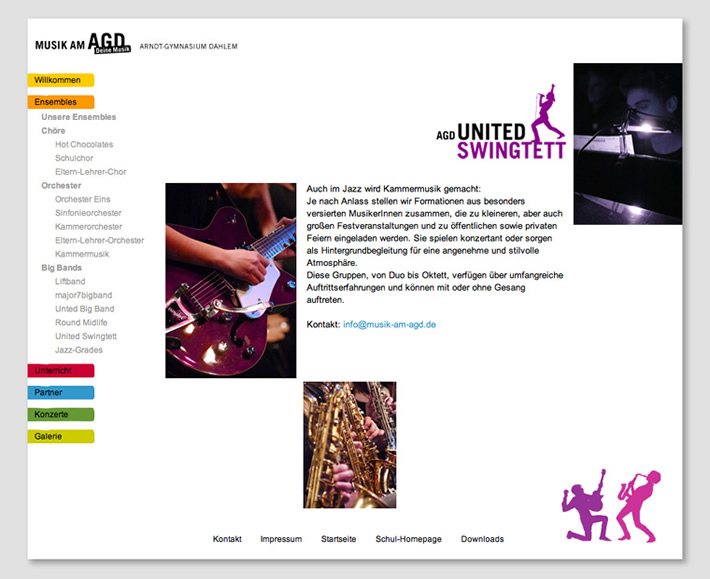 Musik am Arndt-Gymnasium Dahlem - United Swingtett