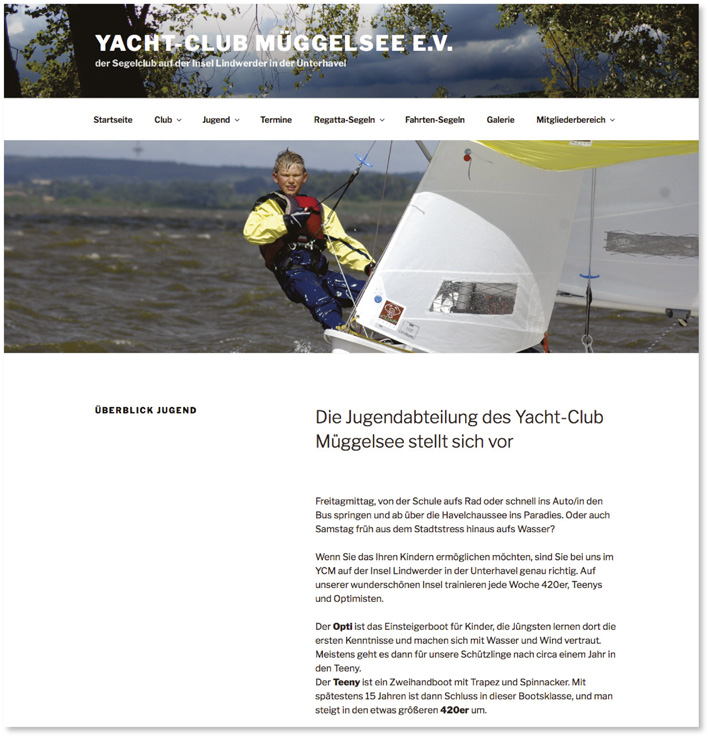 Yacht-club Mueggelsee e.v. - Jugend